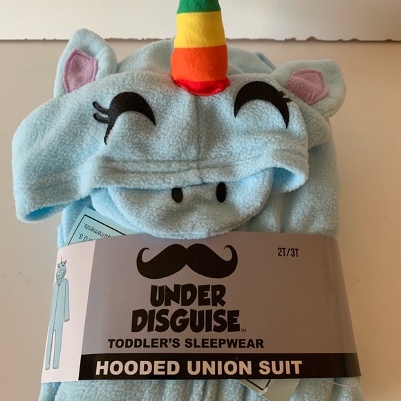Under disguise, unicorn hooded toddlers Sleepwear  2T/3T - Picture 1 of 7